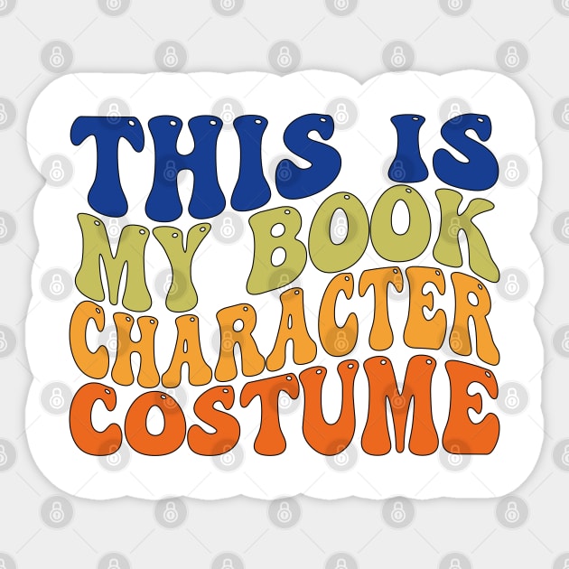 This Is My Book Character Costume Sticker by mdr design